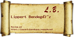 Lippert Bendegúz névjegykártya
